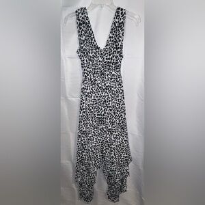 Thalia Sodi Handkerchief Hem Leopard Print Dress NWT